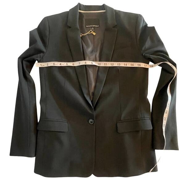 Banana Republic Women’s Black Wool Blend One-Button Blazer – Size 4 - Picture 14 of 14
